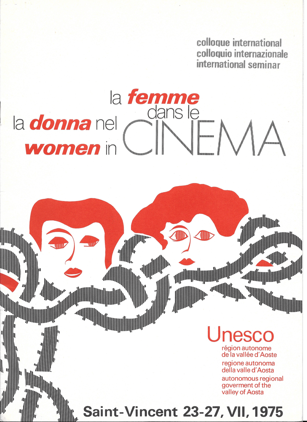 Women in cinema, UNESCO, Saint-Vincent - Films distribution (1974 -1980)